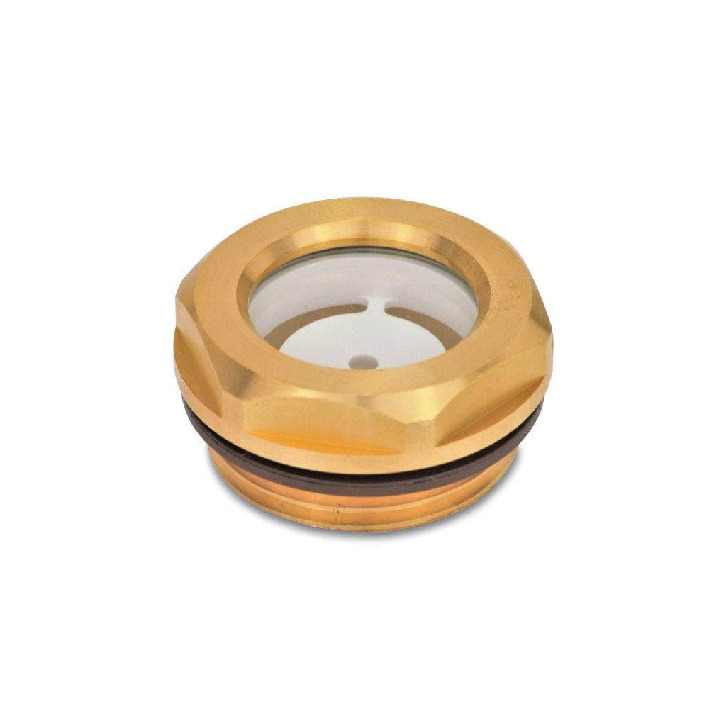 JW WINCO GN743.3-24-G1-A OIL SIGHT GLASS BRASS ESG GLASS W/REFLECTOR