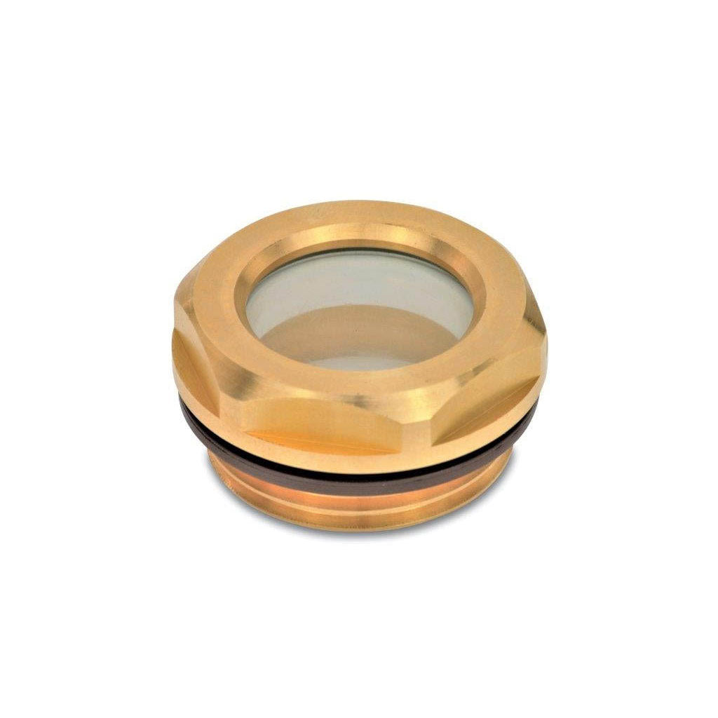 JW WINCO GN743.3-24-G1-B OIL SIGHT GLASS BRASS ESG GLASS W/O REFLECTOR