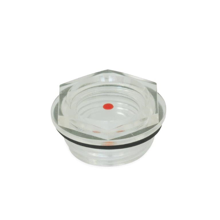 JW WINCO TLT-G11/4 TLT-1 1/4 OIL LEVEL SIGHT GLASS PLASTIC NBR SEAL-W/MARKING
