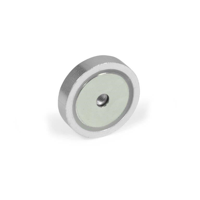 JW WINCO GN50.5-ND-50 RETAINING MAGNET W/ TAPPED THREAD, DISC SHAPE