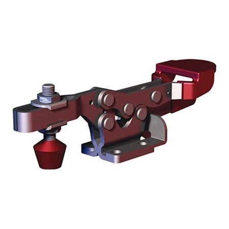 Image of DESTACO 225-UR with release lever, designed for quick and secure clamp hold-down action in high-demand industrial environments.