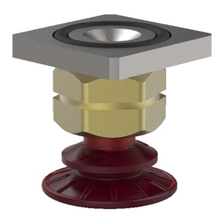 DESTACO VC-30TC-C-PU55 ACCELERATE POLYURETHANE BELLOWS VACUUM CUP, ROUND, 30MM , 1.25 SQUARE, RED PU55