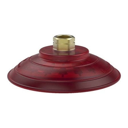 DESTACO VC-125FF-U38-PU55 ACCELERATE POLYURETHANE FLATFOOT VACUUM CUP, ROUND, 125MM , 3/8NPT, RED PU55
