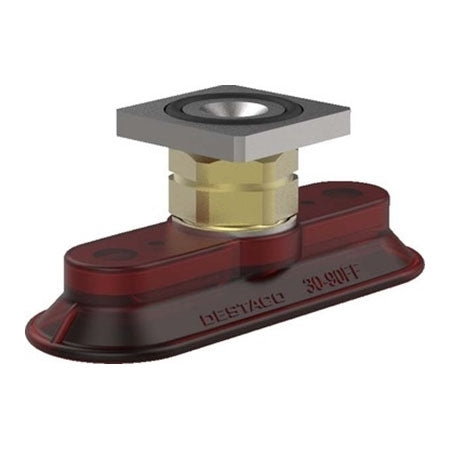 DESTACO VC-30-90FF-C-PU55 ACCELERATE POLYURETHANE FLATFOOT VACUUM CUP, OVAL, 30x90MM, 1.25 SQUARE, RED PU55