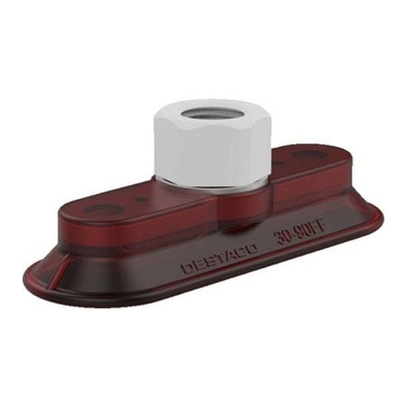 DESTACO VC-30-90FF-P38-PU55 ACCELERATE POLYURETHANE FLATFOOT VACUUM CUP, OVAL, 30x90MM, 3/8G PLASTIC, RED PU55