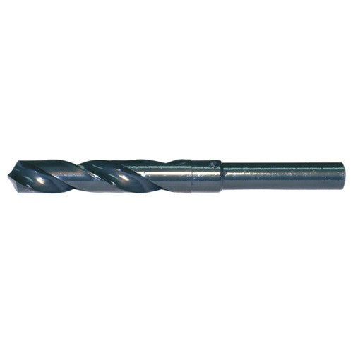 Cle-Line CL70C21074 15.00mm RHS / RHC HSS 118 Degree Radial Point Silver & Deming Reduced Shank Drill - Steam Oxide
