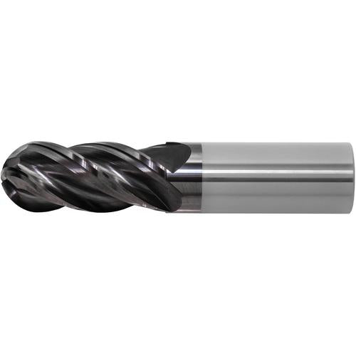 Precision Cutting Tools CW8021755 5/8? Dia. ?5/8? Shank ?3/4? DOC ?5? OAL, Carbide AlTiN, 4 Flute, Variable Helix, Ballnose End Mill 9529405