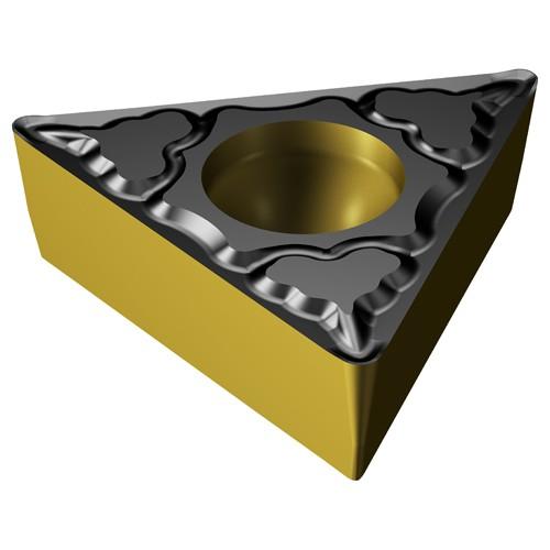 Sandvik Coromant FF87TCMT7080715 TCMT 3251 PM 4335, 0.016" Corner Radius, 0.156" Thick, 3/8" Inscribed Circle, TiCN|Al2O3|TiN, Triangle, Turning Indexable Insert