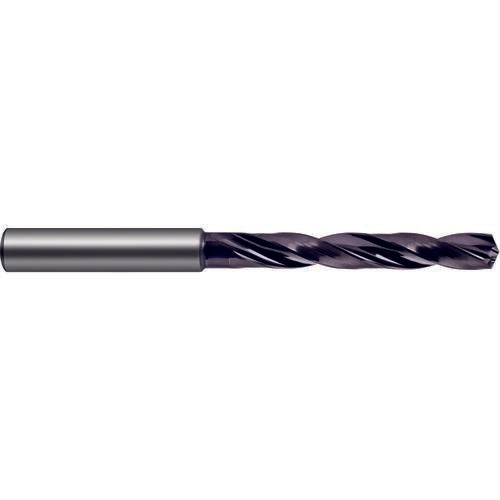 Guhring GD1054980033000 3.3 mm Dia. x 6 mm Shank x 28 mm Flute Length x 66 mm OAL, 5xD, 140°, nano-FIREX, 2 Flute, Coolant Thru, Solid Carbide Drill