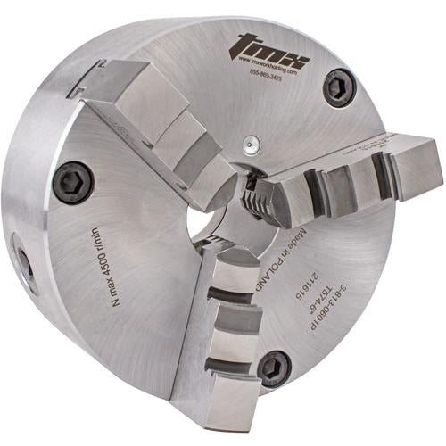 TMX HK3138130801P 3-Jaw (Solid) Precision Forged Steel Scroll Front Mount Plain Back Chuck 8? ?3-813-0801P