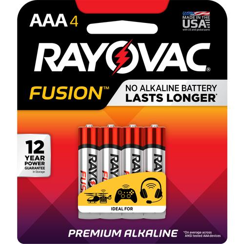 Rayovac KA30AAA05 AAA Fusion Alkaline Batteries-4Pk