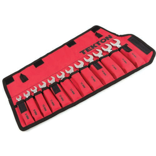 Tekton KP85WRN01190 12-PC STUBBY COMB WRENCH SET MM WRN01190