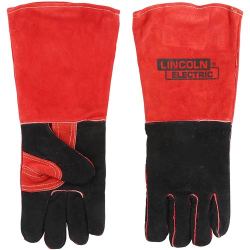 Lincoln Electric LE01KH643 Welding Gloves - Red Black Leather Indus KH643