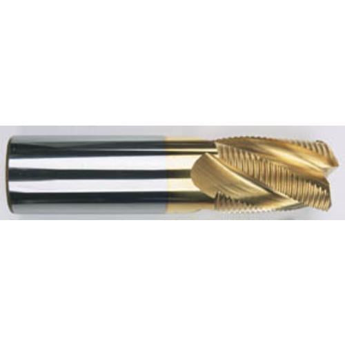 Morse Cutting Tools MT3256760 1/4" x 1/4" x 3/4" x 2 1/2" 4 Flute Single End Carbide Roughing Center Cutting End Mill-TiN Series/List #5972G