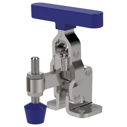 Rapidhold RH10R200 200 lbs Solid Bar Flanged Base Vertical T-Handle Hold-Down Clamp