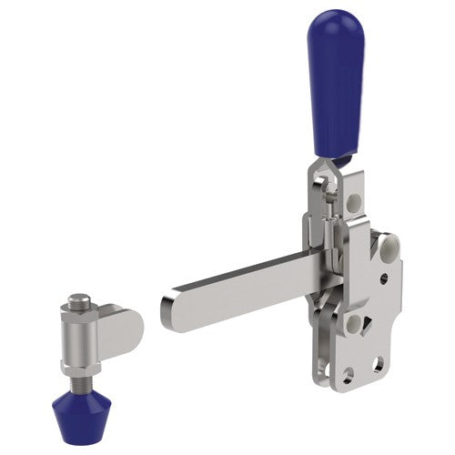 Rapidhold RH10R204 500 lbs Solid Long Bar Straight Base Vertical Hold-Down Clamp