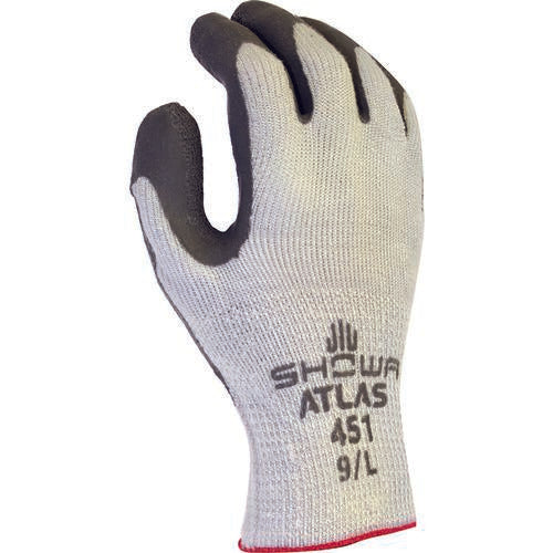 Showa SG2502730 Insulated natural rubber palm coating 10 gauge insulated seamless liner gray w/gray dip wrinkle finish/S