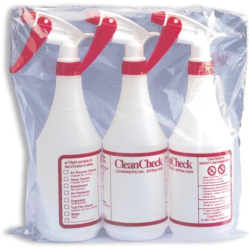 Tolco TO1010000 Tolco® CleanCheck® 3 Pack - (32 oz. Trigger Sprayers and Bottles)