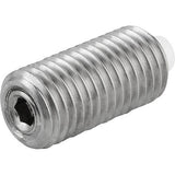 KIPP K1381.06 SPRING PLUNGER STANDARD SPRING FORCE D=M06 L=20 STAINLESS STEEL, FLAT, COMP:PIN POM