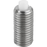 KIPP K1381.05 SPRING PLUNGER STANDARD SPRING FORCE D=M05 L=18 STAINLESS STEEL, FLAT, COMP:PIN POM