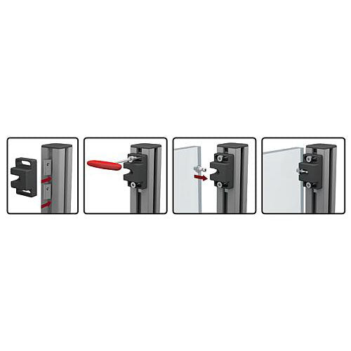KIPP K1294.500 BALL CATCH F1=50, POLYAMIDE BLACK, COMP:STEEL GALVANIZED