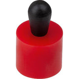 KIPP K1733.200609 LATERAL SPRING PLUNGER STANDARD SPRING FORCE D=10, D2=9,9, L1=10,3, PLASTIC RED, COMP:STEEL, L=9, D1=6