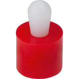 KIPP K1733.221016 LATERAL SPRING PLUNGER STANDARD SPRING FORCE D=16, D2=15,9, L1=16,9, PLASTIC RED, COMP:POM, L=16, D1=10