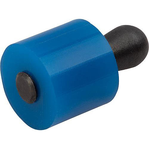 KIPP K1733.100409 LATERAL SPRING PLUNGER LIGHT SPRING FORCE D=8, D2=7,9, L1=5,2, PLASTIC BLUE, COMP:STEEL, L=9, D1=4