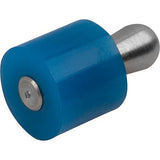 KIPP K1733.110409 LATERAL SPRING PLUNGER LIGHT SPRING FORCE D=8, D2=7,9, L1=5,2, PLASTIC BLUE, COMP:STAINLESS STEEL, L=9, D1=4