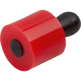 KIPP K1733.200409 LATERAL SPRING PLUNGER STANDARD SPRING FORCE D=8, D2=7,9, L1=5,2, PLASTIC RED, COMP:STEEL, L=9, D1=4