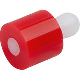 KIPP K1733.220509 LATERAL SPRING PLUNGER STANDARD SPRING FORCE D=10, D2=9,9, L1=7,3, PLASTIC RED, COMP:POM, L=9, D1=5