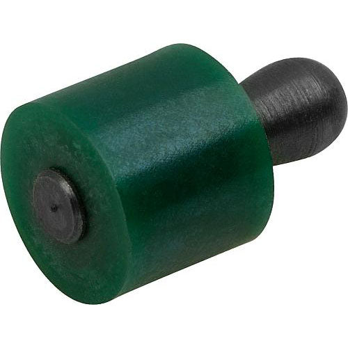 KIPP K1733.300813 LATERAL SPRING PLUNGER INTENSIFIED SPRING FORCE D=12, D2=11,9, L1=13,3, PLASTIC GREEN, COMP:STEEL, L=13, D1=8