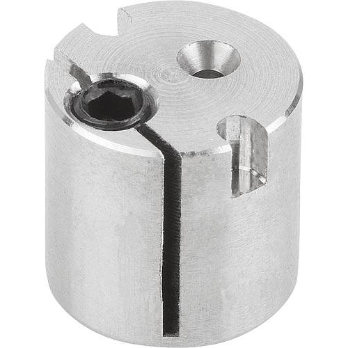 KIPP K1292.101 HOLDER ECCENTRIC D=10 H=9,8 STAINLESS STEEL, WITH CENTRE BORE, SW=2