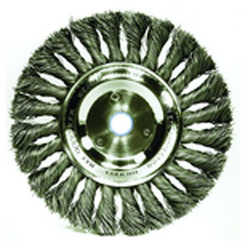 Weiler MK5108345 6" Diameter-1/2"-5/8" Arbor Hole - Knot Twist Stainless Straight Wheel