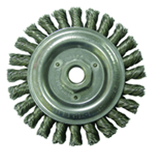 Weiler MK5108766 6" Diameter-5/8"-11 Arbor Hole - Stringer Bead Twist Steel Wire Straight Wheel