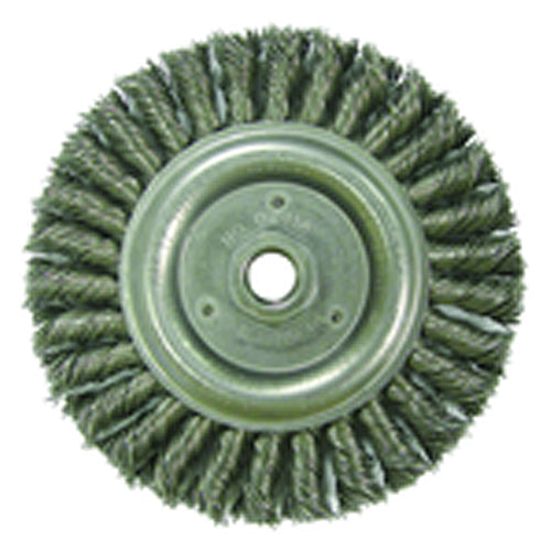 Weiler MK5108916 6" Diameter-5/8"-11 Arbor Hole - Stringer Bead Twist Steel Wire Straight Wheel