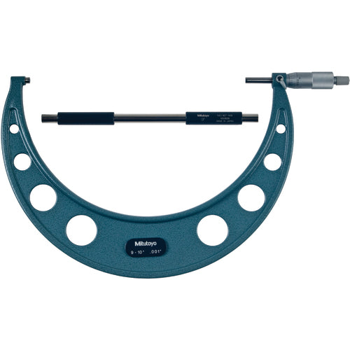Mitutoyo MT80103-186 9"-10" Measuring Range-0.001" Graduation - Ratchet Thimble - Carbide Face - Outside Micrometer