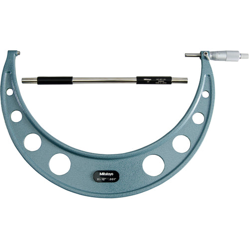Mitutoyo MT80103-188 11"-12" Measuring Range-0.001" Graduation - Ratchet Thimble - Carbide Face - Outside Micrometer