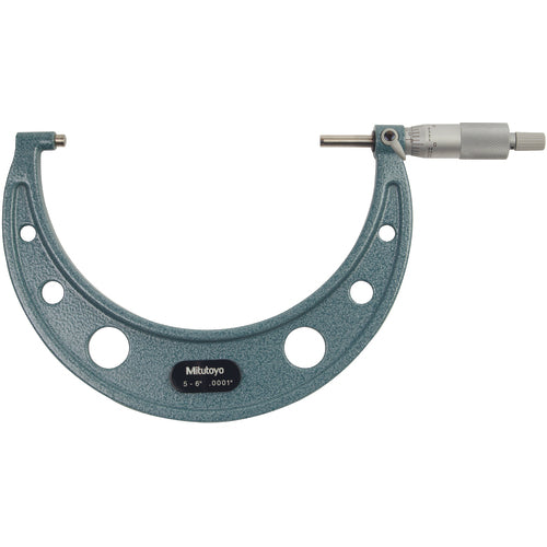 Mitutoyo MT80103-220 5"-6" Measuring Range-0.0001" Graduation - Ratchet Thimble - Carbide Face - Outside Micrometer