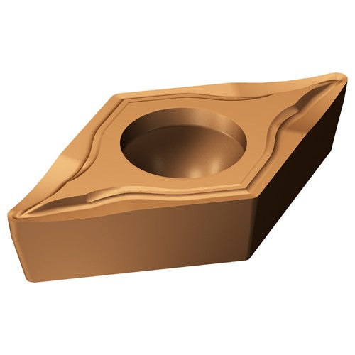Sandvik Coromant FF87DCMT43629 DCMT 2152 UM 1125, 0.032 Corner Radius, 0.094 Thick, 1/4 Inscribed Circle, TiAlN, Turning Indexable Insert