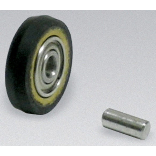Dynabrade PF3111074 Contact Wheel Assembly, 5/8" Dia.x1/8" Wx3/8" I.D., Crown Face, 70 Duro Rubber