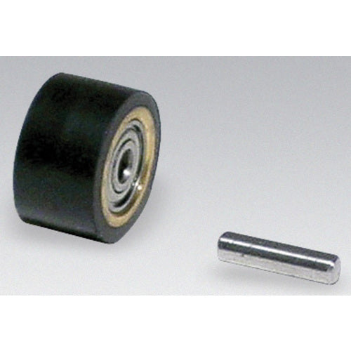 Dynabrade PF3111078 Contact Wheel Assembly, 5/8" Dia.x3/8" Wx3/8" I.D., Crown Face, 70 Duro Rubber