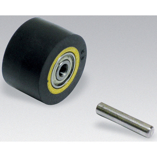 Dynabrade PF3111084 Contact Wheel Assembly, 3/4" Dia.x1/2" Wx3/8" I.D., Crown Face, 70 Duro Rubber