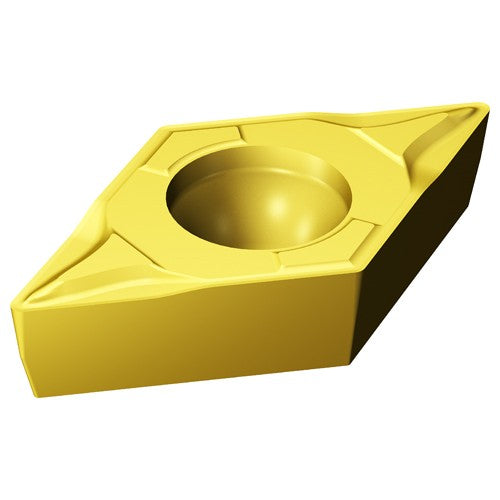 Sandvik Coromant FF87DCMT12170 DCMT 3252 MF 2015, 0.032 Corner Radius, 0.156 Thick, 3/8 Inscribed Circle, TiCN|Al2O3|TiN, Turning Indexable Insert