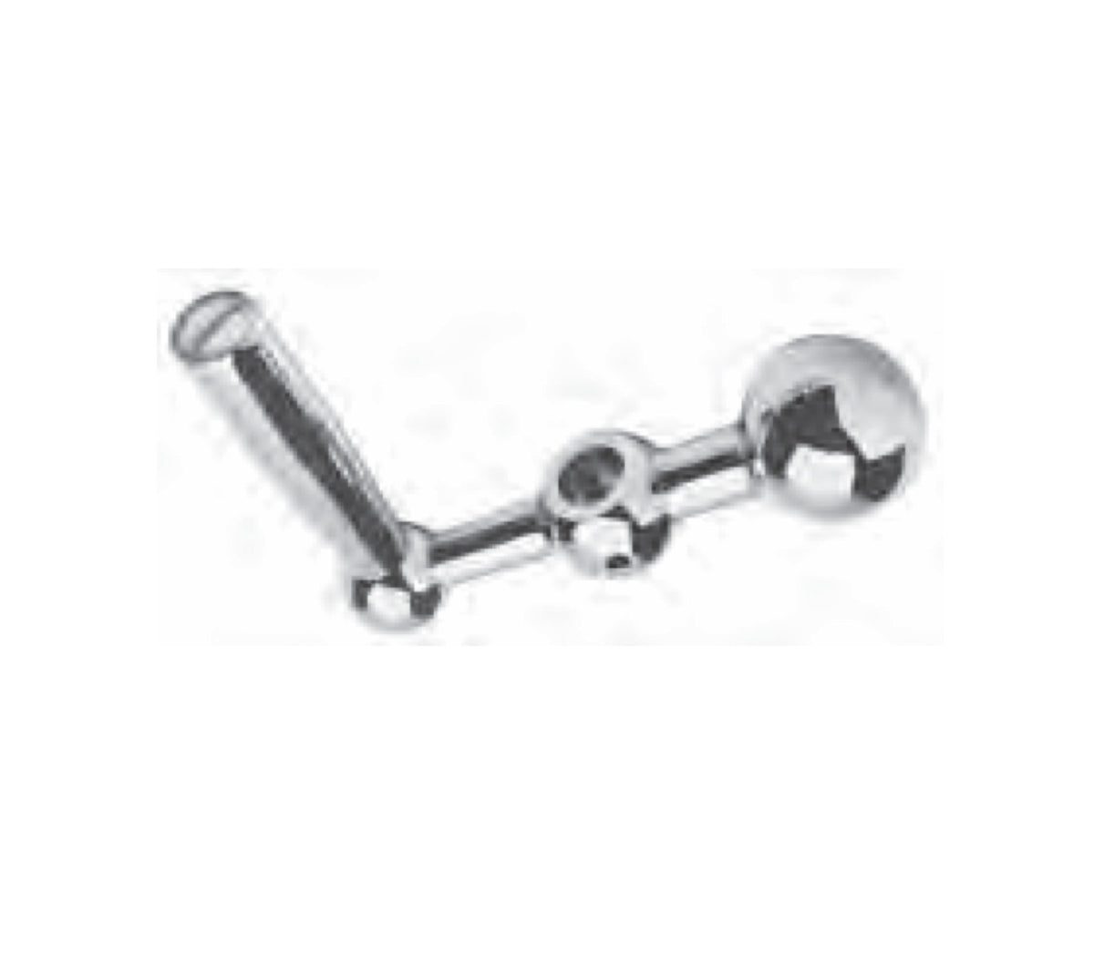 JERGENS HANDLE, CRANK, 2-1/2 STEEL, BRIGHT CHROME FINISH - 11402