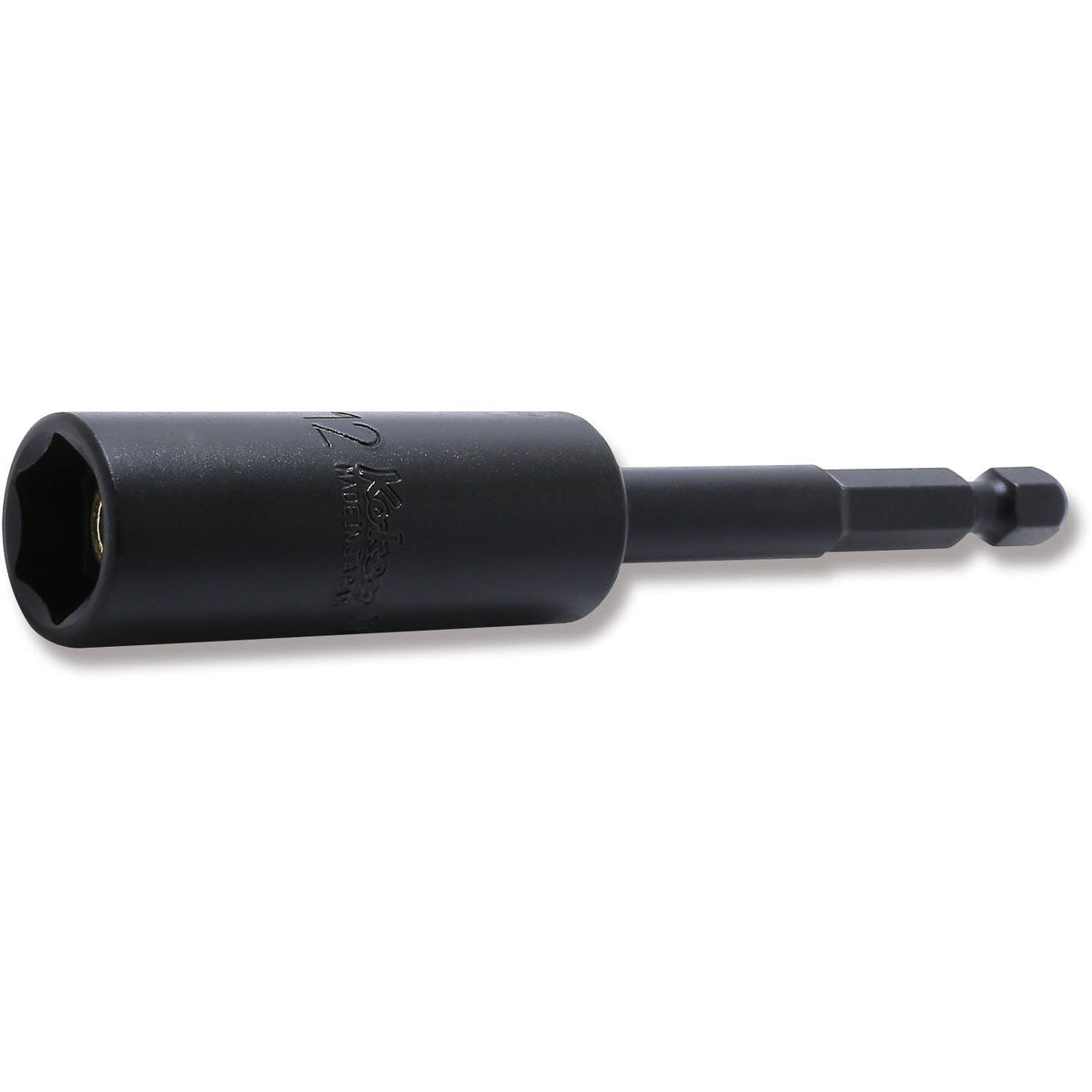 Ko-ken 115G.100-12 1/4 Hex Dr. Nut Setter  12mm 6 point Length 100mm Slide Magnet