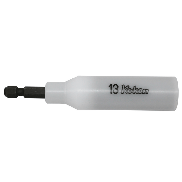 Ko-ken 115G.100-13FR 1/4 Hex Dr. Nut Setter with Plastic Protector  13mm 6 point Length 100mm Slide Magnet Turnable POM cover