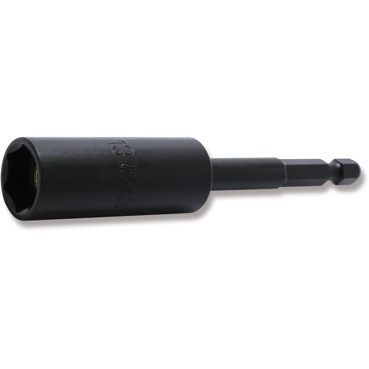 Ko-ken 115G.100-13 1/4 Hex Dr. Nut Setter  13mm 6 point Length 100mm Slide Magnet