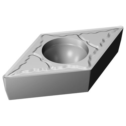 Sandvik Coromant FF87DCMT10602 DCMT 3251 KM H13A, 0.016 Corner Radius, 0.156 Thick, 3/8 Inscribed Circle, Uncoated, Turning Indexable Insert