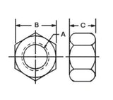JERGENS HEX NUT, 1/4-20, SS - 12322